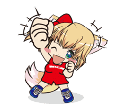 a fox "Konchan" (Wrestling Ver.2) sticker #11083719