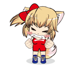 a fox "Konchan" (Wrestling Ver.2) sticker #11083732