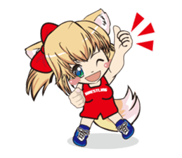 a fox "Konchan" (Wrestling Ver.2) sticker #11083740