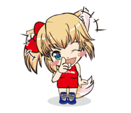 a fox "Konchan" (Wrestling Ver.2) sticker #11083742