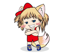 a fox "Konchan" (Wrestling Ver.2) sticker #11083748