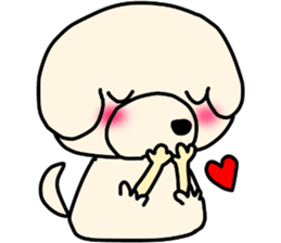 Bichon Frise of the sheep cut sticker #11083881