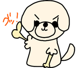 Bichon Frise of the sheep cut sticker #11083886