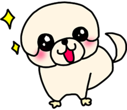 Bichon Frise of the sheep cut sticker #11083901