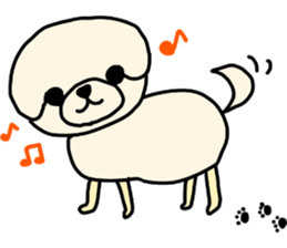 Bichon Frise of the sheep cut sticker #11083905