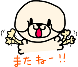 Bichon Frise of the sheep cut sticker #11083909