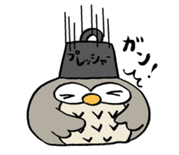 Daily life of owl 2 sticker #11084144