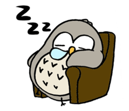 Daily life of owl 2 sticker #11084148