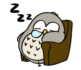 Daily life of owl 2 sticker #11084148
