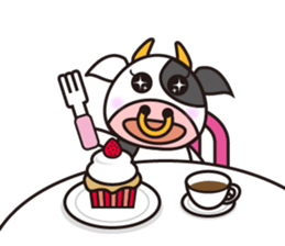 Cow cute animal 2 sticker #11084933