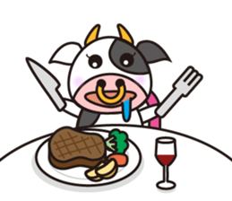 Cow cute animal 2 sticker #11084934