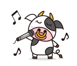 Cow cute animal 2 sticker #11084935
