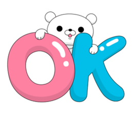 White bear 1 sticker #11086360