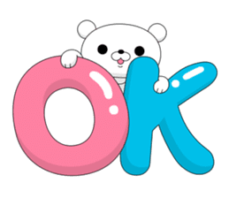 White bear 1 sticker #11086360