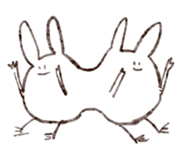 Rabbit multiples rapidly sticker #11086682