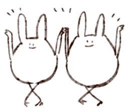 Rabbit multiples rapidly sticker #11086683