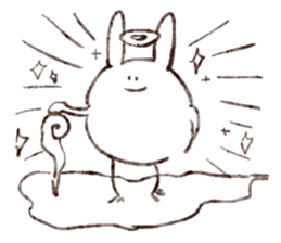 Rabbit multiples rapidly sticker #11086690