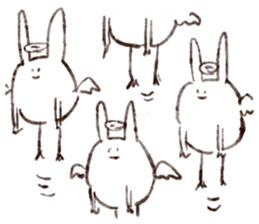 Rabbit multiples rapidly sticker #11086691