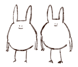 Rabbit multiples rapidly sticker #11086692