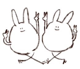 Rabbit multiples rapidly sticker #11086693