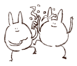 Rabbit multiples rapidly sticker #11086695