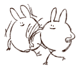 Rabbit multiples rapidly sticker #11086698