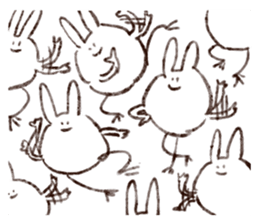 Rabbit multiples rapidly sticker #11086711