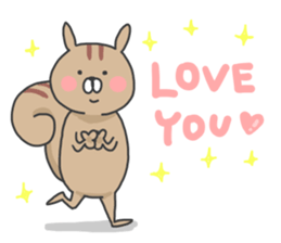 Almond of the squirrel(LOVE ver.) sticker #11089080