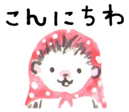 Hedgehogs of the mushroom forest2 sticker #11089241