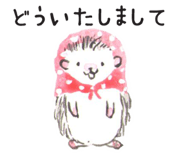 Hedgehogs of the mushroom forest2 sticker #11089244