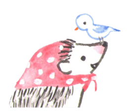 Hedgehogs of the mushroom forest2 sticker #11089245