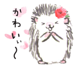 Hedgehogs of the mushroom forest2 sticker #11089247