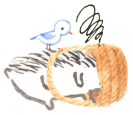 Hedgehogs of the mushroom forest2 sticker #11089257