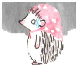 Hedgehogs of the mushroom forest2 sticker #11089258