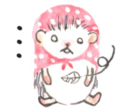 Hedgehogs of the mushroom forest2 sticker #11089259