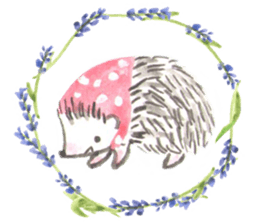 Hedgehogs of the mushroom forest2 sticker #11089265
