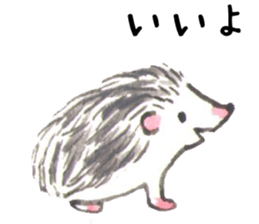 Hedgehogs of the mushroom forest2 sticker #11089273