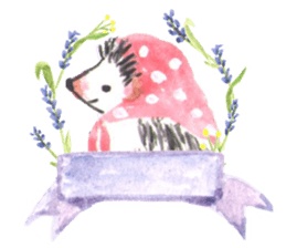 Hedgehogs of the mushroom forest2 sticker #11089277