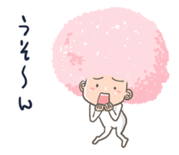 Pink Afro sticker #11089360