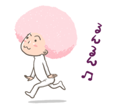 Pink Afro sticker #11089367