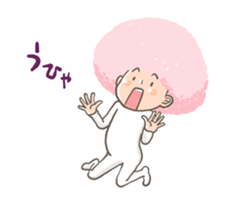 Pink Afro sticker #11089372
