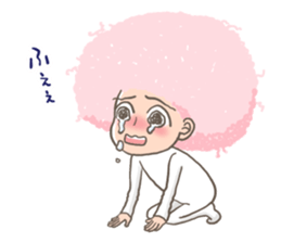 Pink Afro sticker #11089385