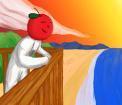 Cool apple4 sticker #11090399