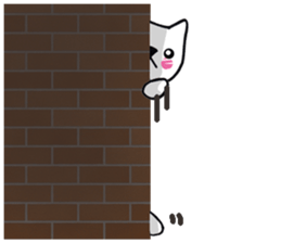 Daily life of the white cat bell. sticker #11091930