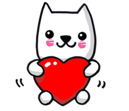 Daily life of the white cat bell. sticker #11091932