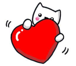 Daily life of the white cat bell. sticker #11091933