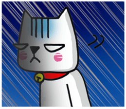 Daily life of the white cat bell. sticker #11091948