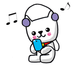 Daily life of the white cat bell. sticker #11091954