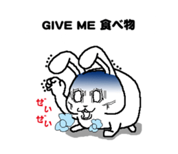 Diet of fat rabbit sticker #11092129