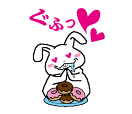 Diet of fat rabbit sticker #11092131